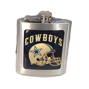 New Dallas Cowboy's Flask Liquor NFL 6 oz Man Cave Bar Football